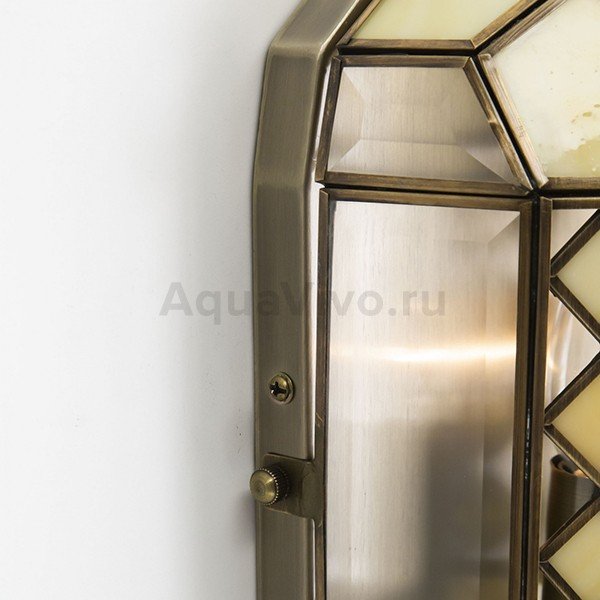Бра Citilux Фасет CL441311, арматура бронза, плафон стекло прозрачное / бежевое, 17х11 см