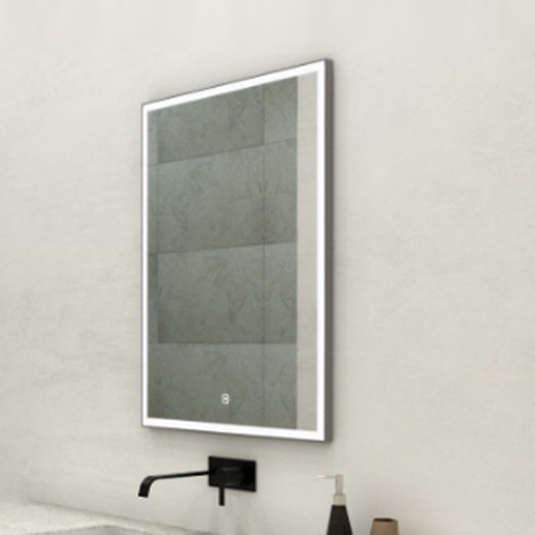 Зеркало Art & Max Arezzo 60x80, с подсветкой и диммером, цвет хром