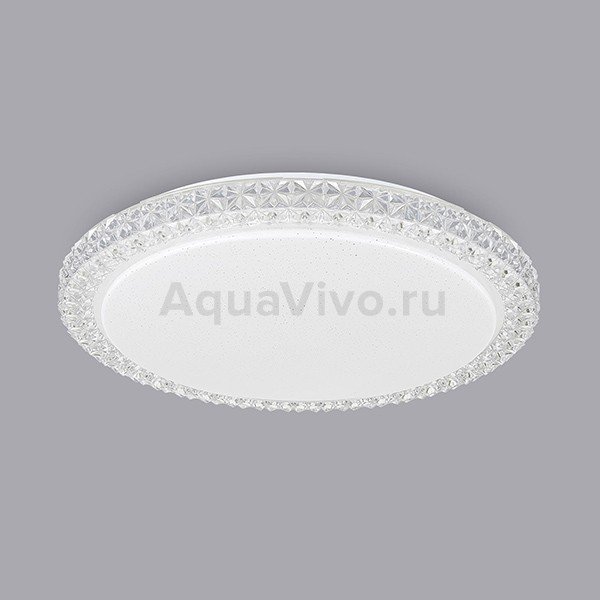 Потолочный светильник Citilux Кристалино Слим CL715R360, арматура белая, плафон полимер белый / прозрачный, 40х40 см - фото 1