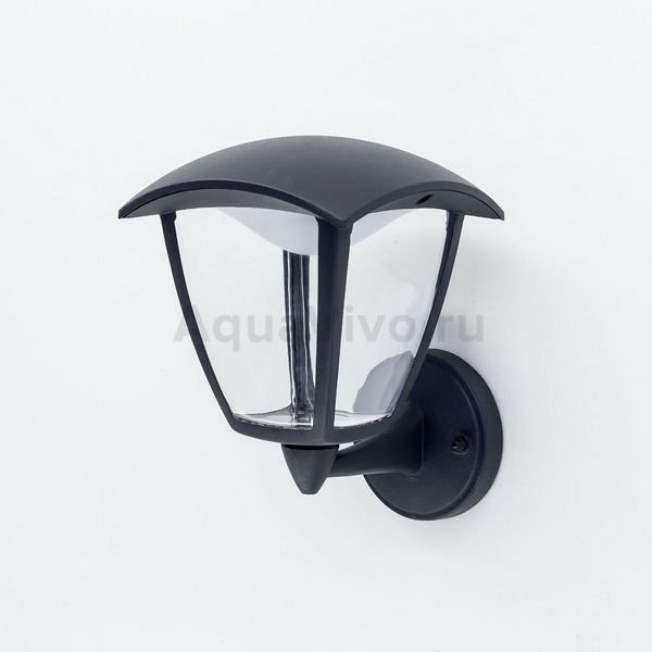 Настенный уличный фонарь Citilux CLU04W1, арматура черная, плафон/абажур стекло/металл, цвет прозрачный/черный