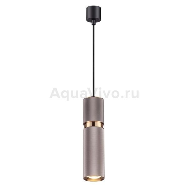 Подвесной светильник Odeon Light Afra 4745/5L, арматура черная, плафон металл коричневый / золото, 7х181 см