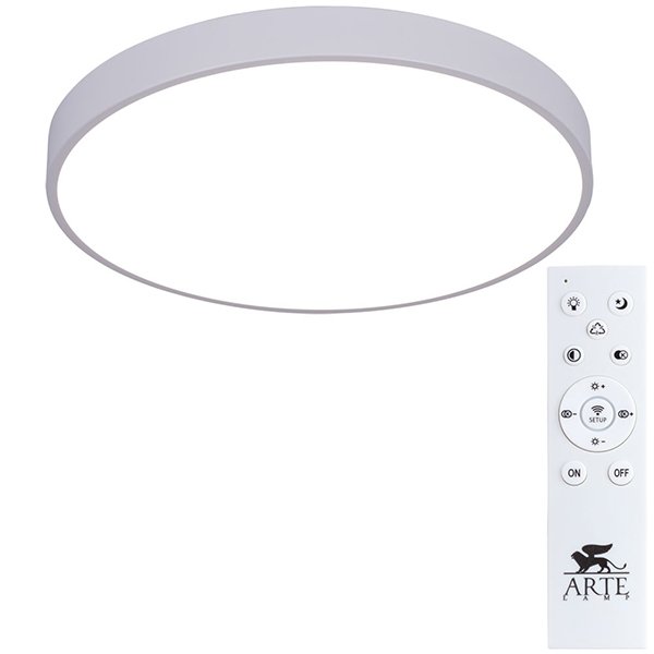 Потолочный светильник Arte Lamp Arena A2670PL-1WH, арматура белая, плафон акрил белый, 50х50 см