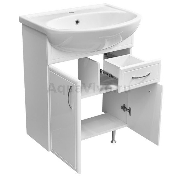Мебель для ванной Stella Polar Концепт 60, 1 ящик, напольная, цвет белый - фото 1