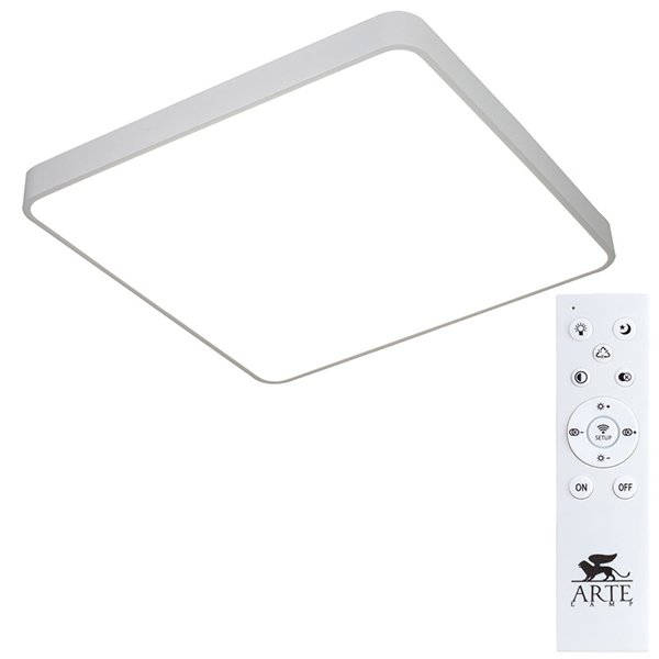 Потолочный светильник Arte Lamp Scena A2669PL-1WH, арматура белая, плафон пластик белый, 60х60 см