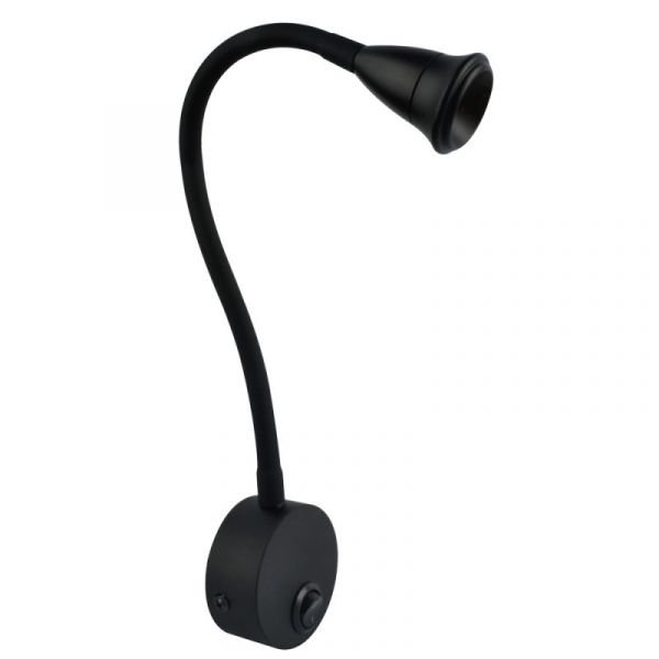 Бра Arte Lamp Twist A7603AP-1BK, арматура цвет черный, плафон/абажур пластик, цвет черный