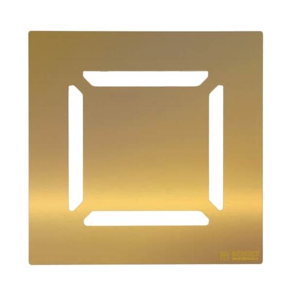 Душевой трап Berges Platz Norma 092058, прямой выпуск, цвет золото глянец, 10x10 см