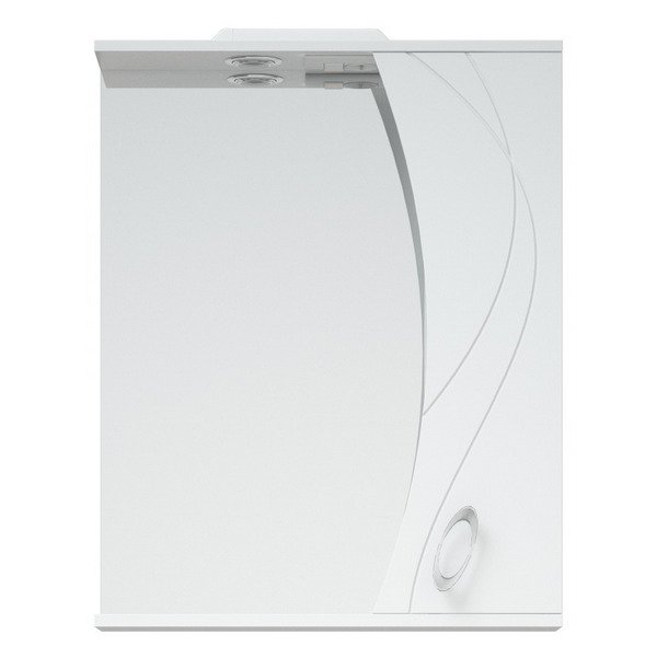 Шкаф-зеркало Corozo Наина 60/С, правый, с подсветкой, цвет белый - фото 1