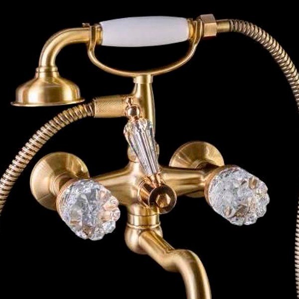 Смеситель Boheme Luxury Crystal 313-CRST для ванны, с душевым гарнитуром - фото 1