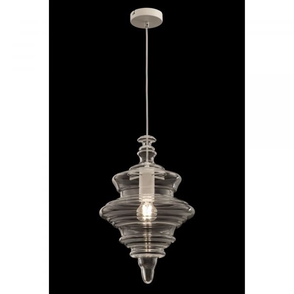Подвесной светильник Maytoni Trottola P057PL-01W, арматура белая, плафон стекло прозрачное - фото 1