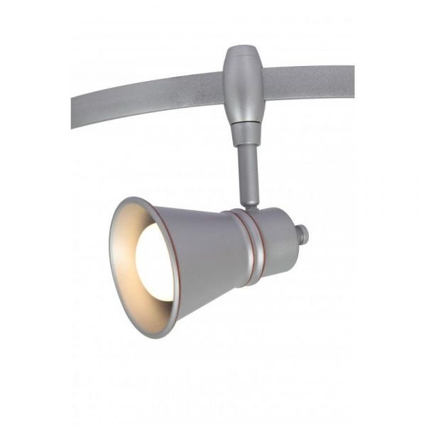 Трековый светильник Arte Lamp Rails Heads A3057PL-1SI, арматура цвет серебро, плафон/абажур металл, цвет серый