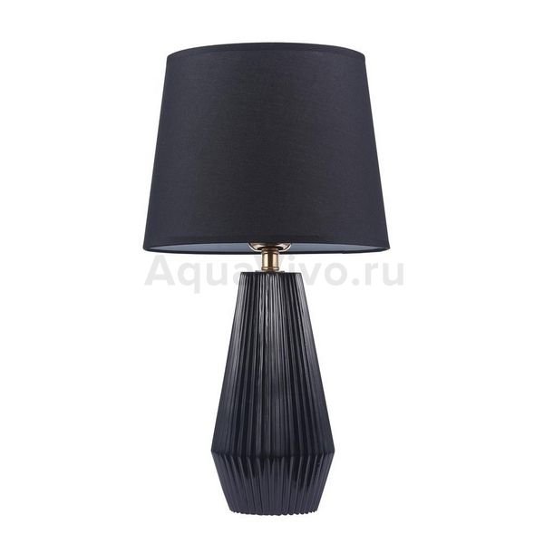 Интерьерная настольная лампа Maytoni Calvin Table Z181-TL-01-B, арматура цвет черный, плафон/абажур ткань, цвет черный