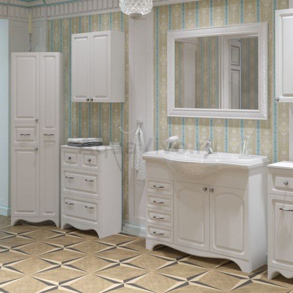 Мебель для ванной Corozo Классика 105, цвет белый - фото 1