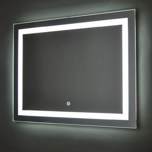 Зеркало Corozo Барго 100х80, с подсветкой и часами - фото 1