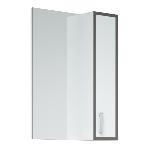 Шкаф-зеркало Corozo Спектр 50, правый, цвет белый / серый
