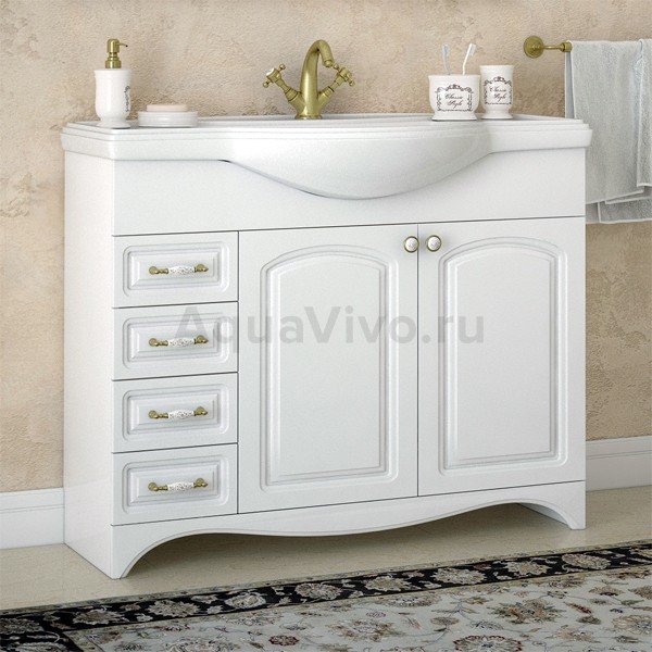 Мебель для ванной Corozo Классика 105, цвет белый - фото 1