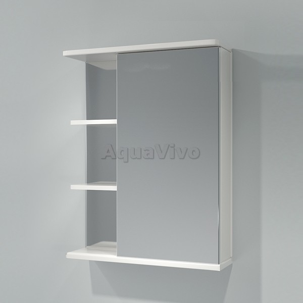 Шкаф-зеркало Какса-А Грация 55, правый, цвет белый