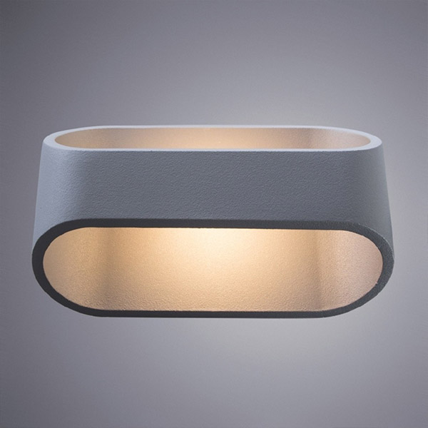 Архитектурная подсветка Arte Lamp Maniglia A1428AP-1GY, арматура серая, плафон металл серый, 16х9 см - фото 1