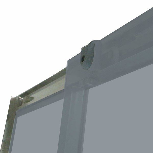 Душевой уголок Parly QZ81S 100x80, стекло тонированное, профиль хром - фото 1