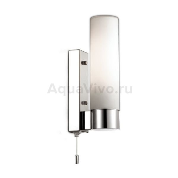 Настенный светильник Odeon Light Tingi 2660/1W, арматура цвет серый/хром, плафон/абажур стекло, цвет белый
