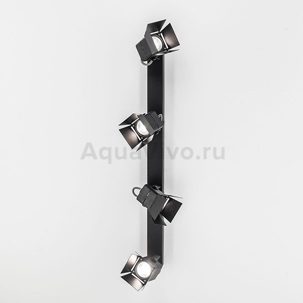 Спот Citilux Рубик CL526542S, арматура черная, плафоны металл черный, 80х16 см