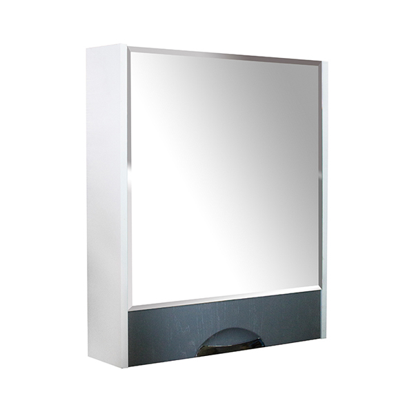 Шкаф-зеркало Mixline Байкал 60, цвет серый - фото 1