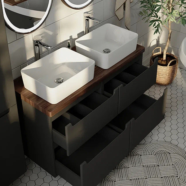 Мебель для ванной Jorno Wood 120, цвет серый - фото 1