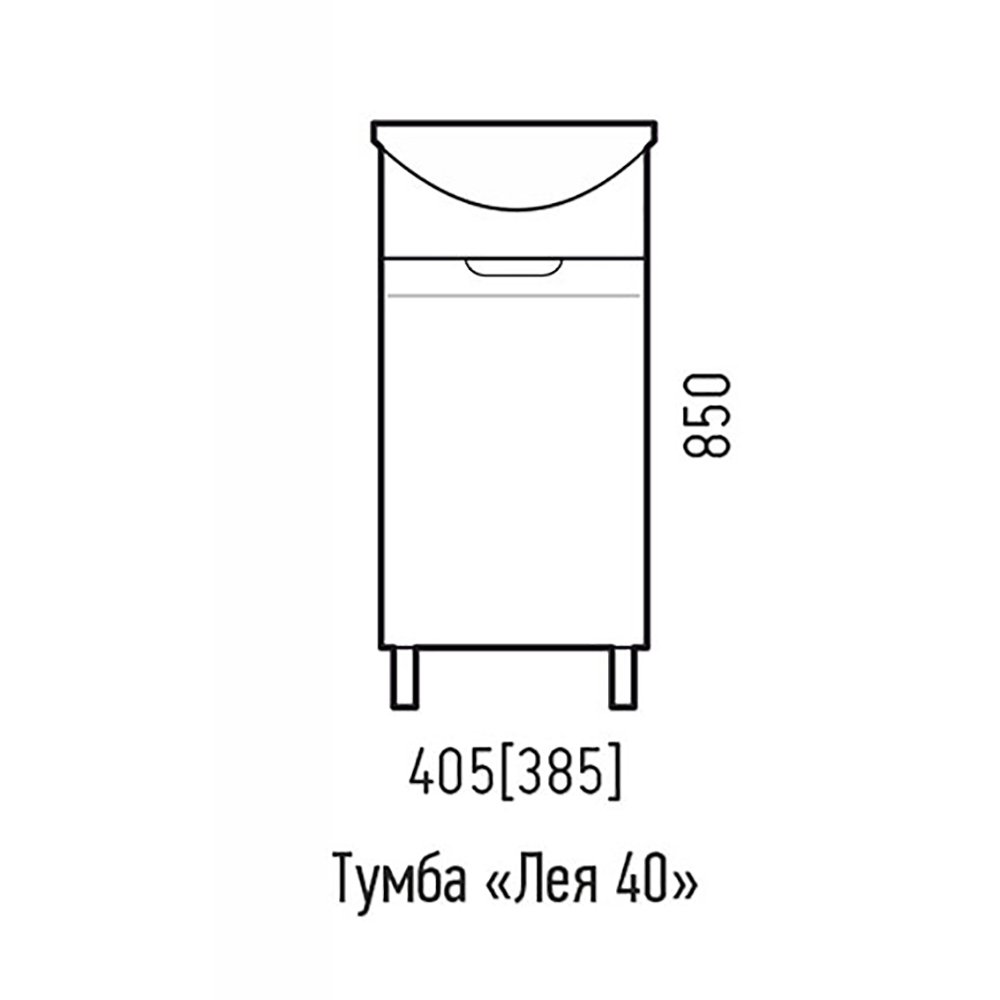 Мебель для ванной Corozo Лея 45, цвет белый - фото 1