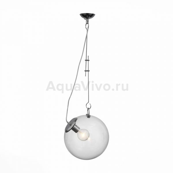 Подвесной светильник ST Luce Senza SL550.103.01, арматура металл, цвет хром, плафон стекло, цвет прозрачный
