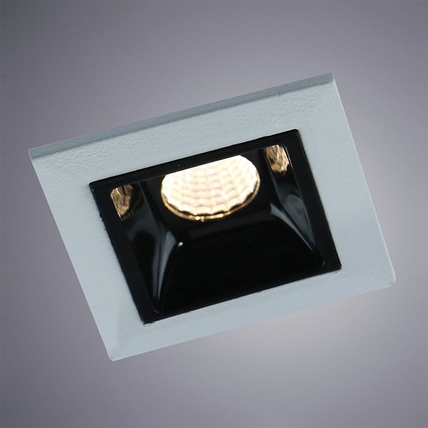 Точечный светильник Arte Lamp Grill A3153PL-1BK, арматура белая / черная, 5х5 см - фото 1