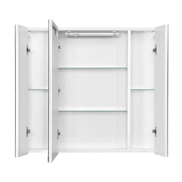 Шкаф-зеркало Акватон Мадрид 80 М с LED-подсветкой, цвет белый