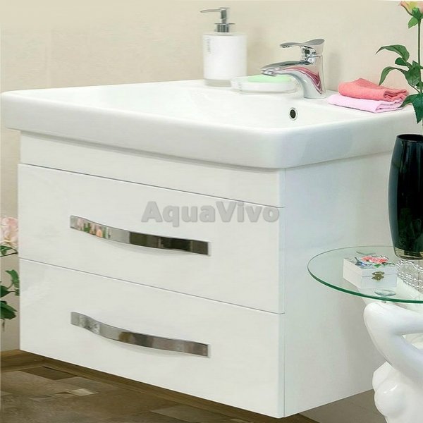 Мебель для ванной Sanflor Одри 80, подвесная, цвет белый