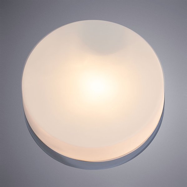 Потолочный светильник Arte Lamp Aqua-Tablet A6047PL-1CC, арматура хром, плафон стекло белое, 18х18 см - фото 1