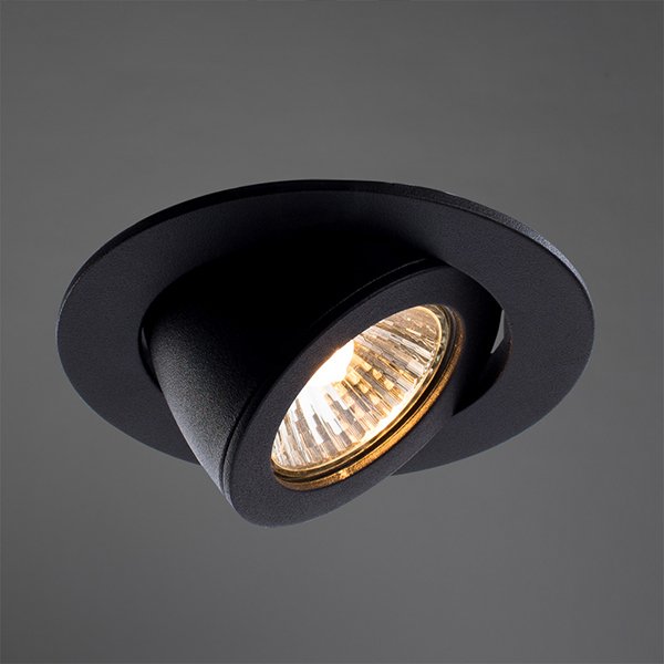Точечный светильник Arte Lamp Accento A4009PL-1BK, арматура черная, 10х10 см - фото 1