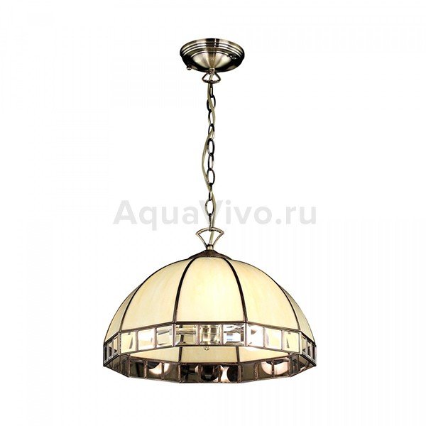 Подвесной светильник Citilux Шербург-1 CL440131, арматура бронза, плафон стекло бежевое, 41х41 см