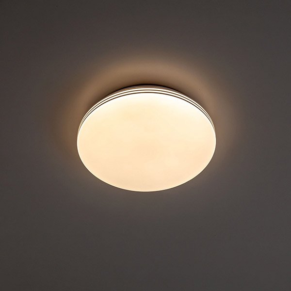 Потолочный светильник Citilux Симпла CL714240V, арматура белая, плафон полимер белый / хром, 29х29 см - фото 1