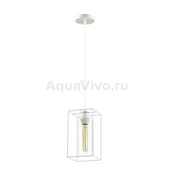 Подвесной светильник Lumion Elliot 3732/1, арматура цвет белый, плафон/абажур стекло/металл, цвет белый/прозрачный