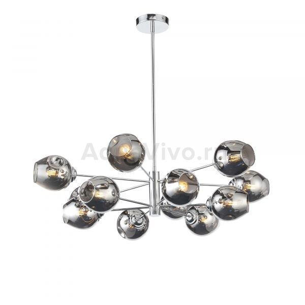 Подвесной светильник ST Luce Fovia SL1500.103.12, арматура металл, цвет хром, плафон стекло, цвет серый