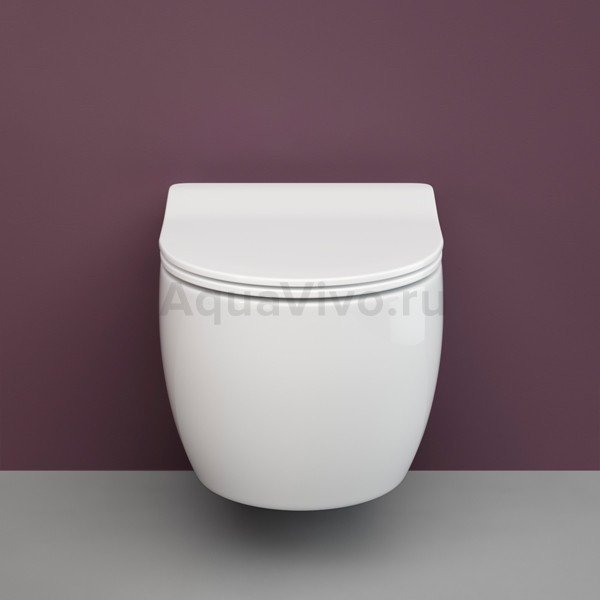 Унитаз Ceramica Nova Play CN3001 подвесной, безободковый, с сиденьем микролифт - фото 1