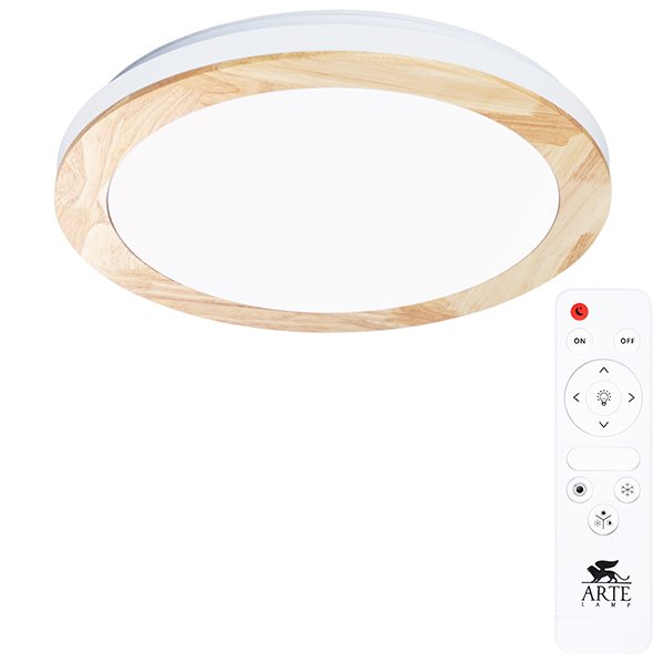 Потолочный светильник Arte Lamp Luce A2685PL-72WH, арматура белая / бежевая, плафон акрил белый, 49х49 см