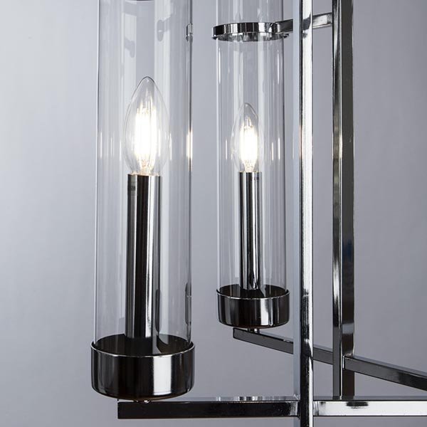 Потолочная люстра Arte Lamp Hugo A1688LM-6CC, арматура хром, плафоны стекло прозрачное, 61х61 см - фото 1