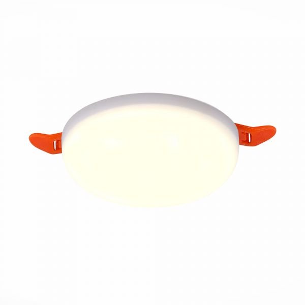 Точечный светильник ST Luce Ledder ST700.538.08, арматура белая, плафон пластик белый матовый, 9x9 см