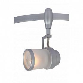 Трековый светильник Arte Lamp Rails Heads A3056PL-1SI, арматура цвет серебро, плафон/абажур стекло/металл, цвет белый/серый - фото 1