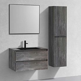 Мебель для ванной Vincea Luka 80, с 2 ящиками, цвет серый камень - фото 1