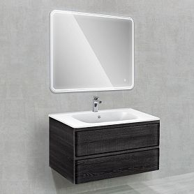 Мебель для ванной Vincea Vico 100, с 2 ящиками, цвет карбон - фото 1