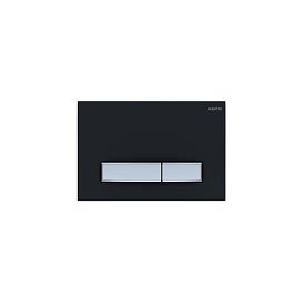 Кнопка смыва Акватек Slim KDI-0000031 для унитаза, цвет черный матовый / хром - фото 1