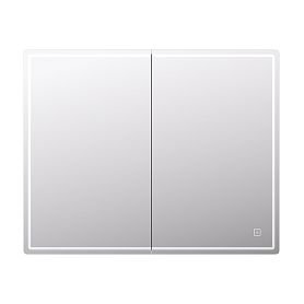 Шкаф-зеркало Vigo Geometry 80, с подсветкой, цвет белый - фото 1