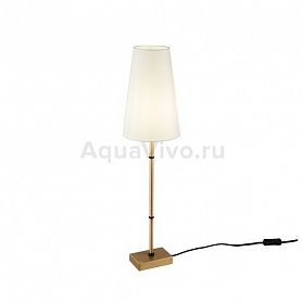 Интерьерная настольная лампа Maytoni Zaragoza H001TL-01BS, арматура цвет латунь, плафон/абажур ткань/пвх, цвет белый - фото 1