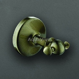Крючок Art&Max Antic AM-E-2686Q, двойной, цвет бронза - фото 1