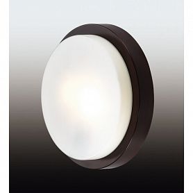 Потолочный светильник Odeon Light Holger 2744/2C, арматура коричневая, плафон стекло белое - фото 1