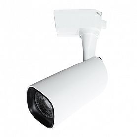 Трековый светильник Arte Lamp Barut A4562PL-1WH, арматура белая, плафон металл белый / черный, 13х6 см - фото 1